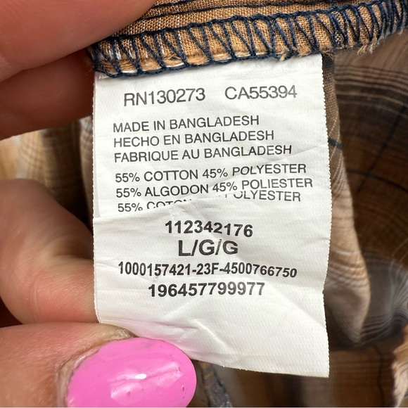 Men’s Pearl Snap Wrangler Western Button Down Size Large - Picture 6 of 7